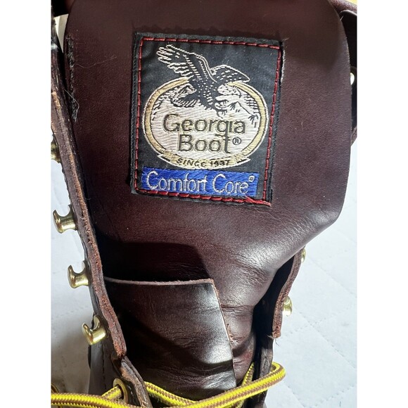 Vintage Georgia Boot Red Leather Logger Work Boots Men’s SZ 7M GB9159 main image 8